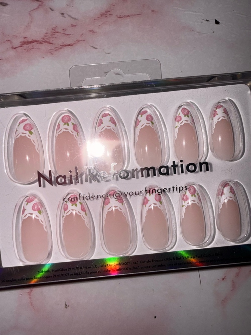 NailReformation Blush Pink Rose French Press-On Nails
